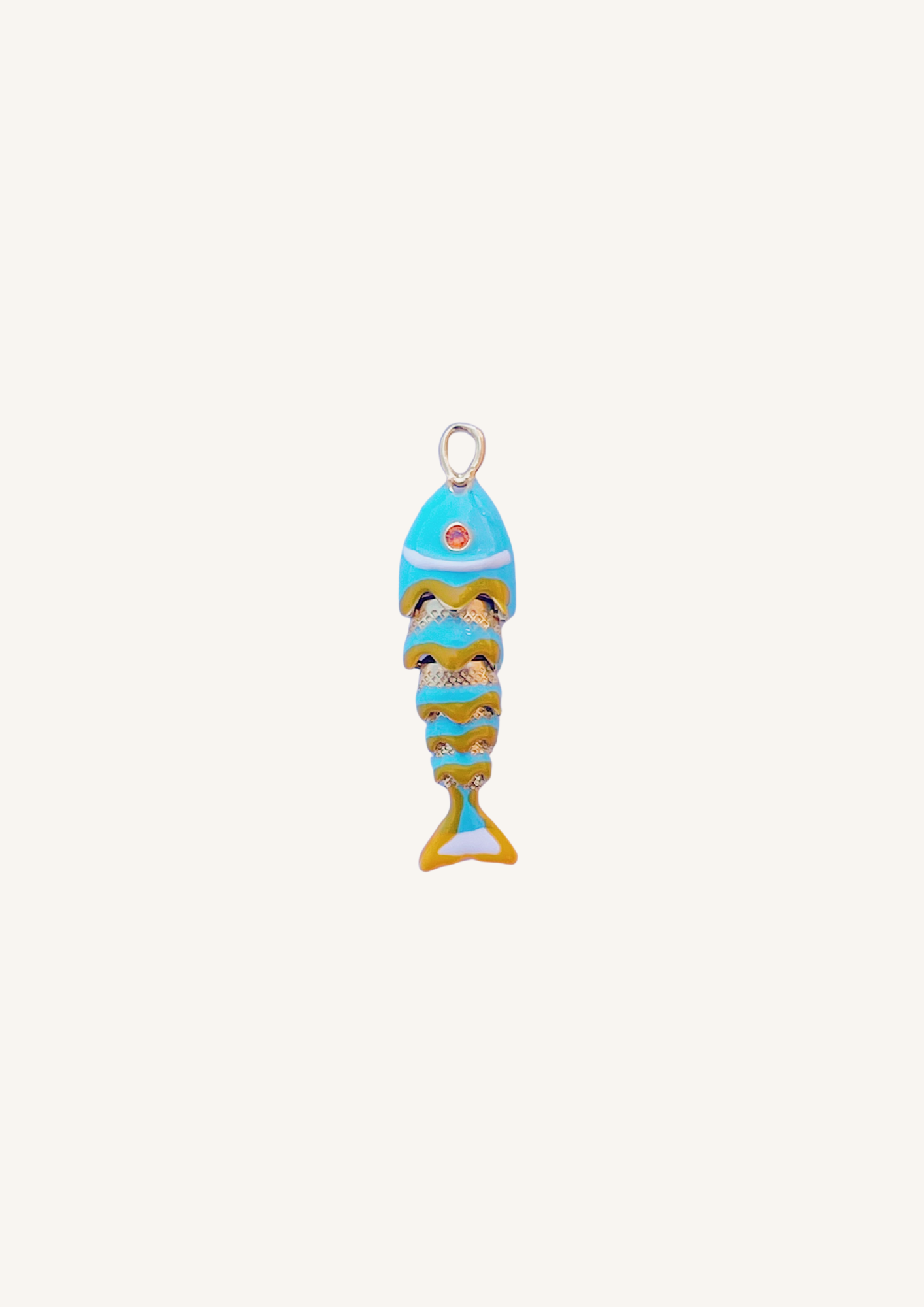 Fishie Charm - Light blue