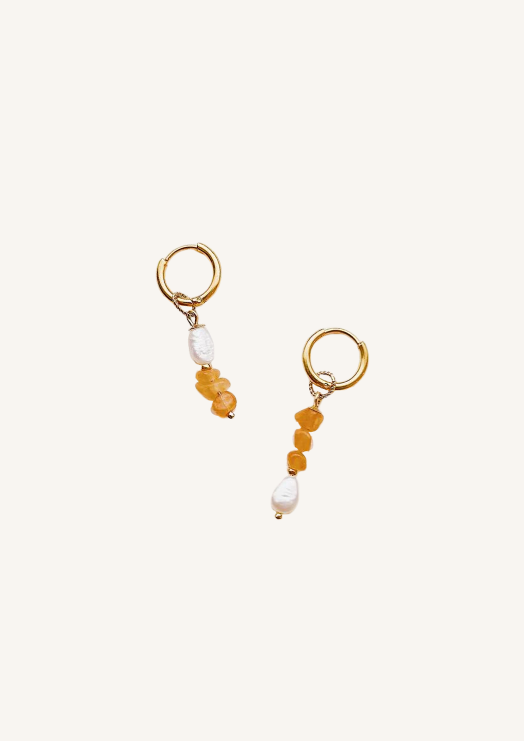 Love letters Earhoops - Red aventurine