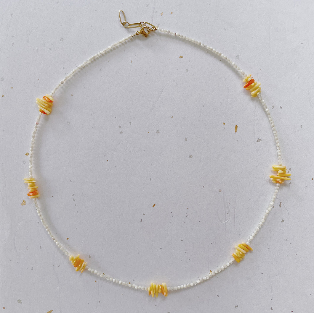 Yellow coral Necklace