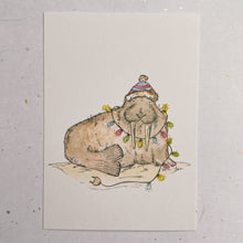 Load image into Gallery viewer, Christmas card Walrus
