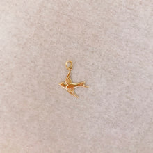 Load image into Gallery viewer, Gold filled swallow Pendant.
